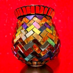 Glass prism Candle holder